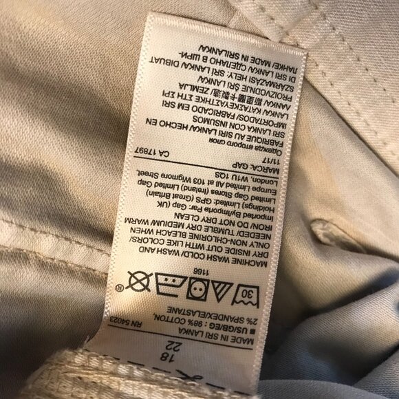 Gap Women's Shorts Khaki Tan Women's Size 18 Beige with belt Style 282503 NEW - Picture 12 of 12